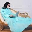 Плед с рукавами из микрофибры (ментоловый) 200х150 см