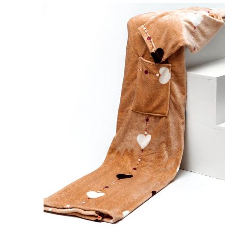 Плед с рукавами из микрофибры «Мокко Лав» 200х160 см