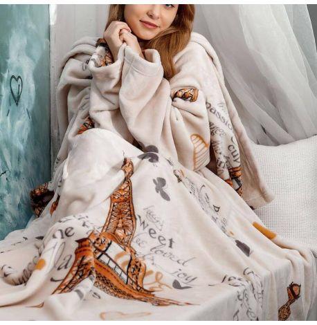 Плед с рукавами из микрофибры «Париж» 200х160 см