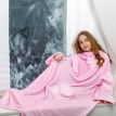 Плед с рукавами из микрофибры (розовый) 200х150 см