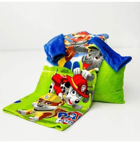 Плед с рукавами из микрофибры детский Kids "Патруль" (зеленый)