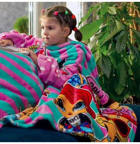 Плед с рукавами из микрофибры детский Kids LOL