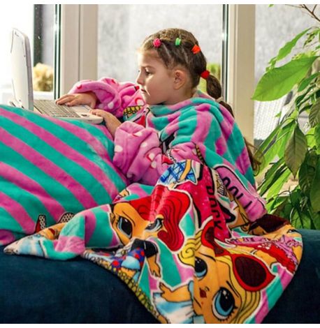 Плед с рукавами из микрофибры детский Kids LOL