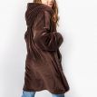 Худи-плед с рукавами и капюшоном из микрофибры (коричневый)