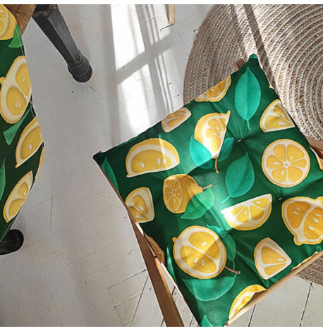 Подушка на стул с завязками «Лимоны»