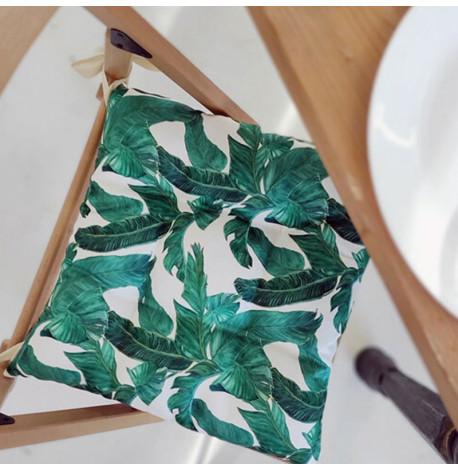 Подушка на стілець із зав'язками «Листя»