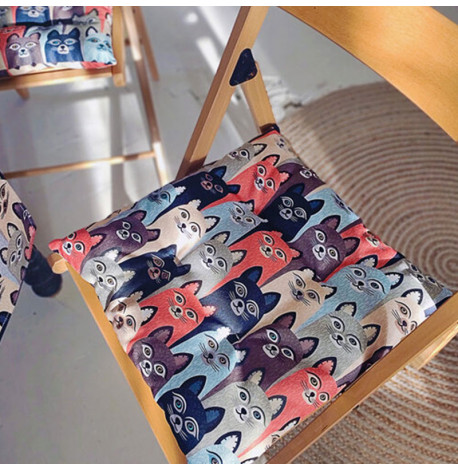 Подушка на стілець із зав'язками «Коти»
