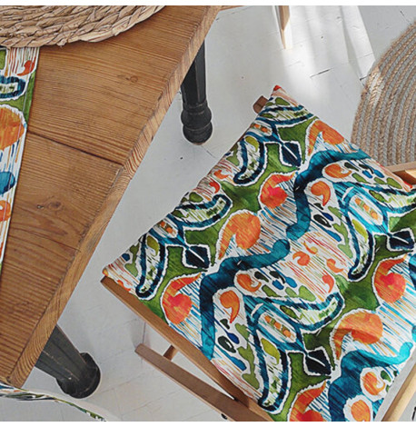 Подушка на стілець із зав'язками «Етно візерунок»