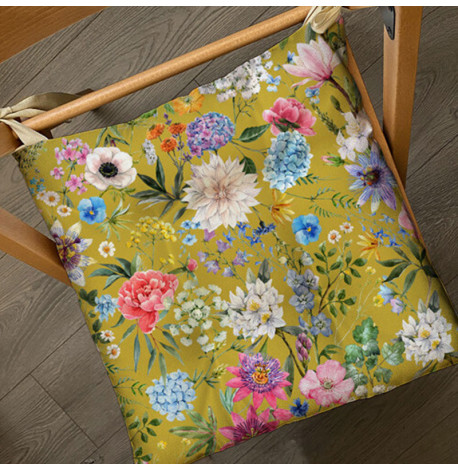 Подушка на стілець із зав'язками «Квітковий бум»