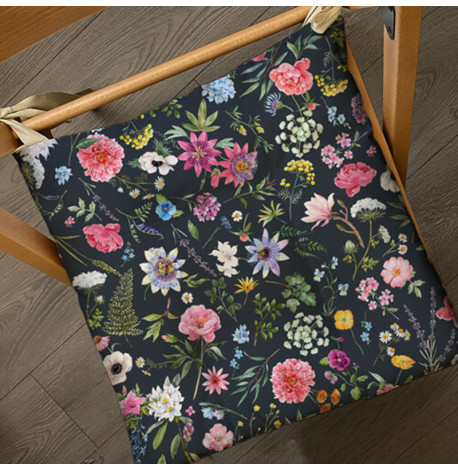 Подушка на стілець із зав'язками «Квіткове розмаїття»