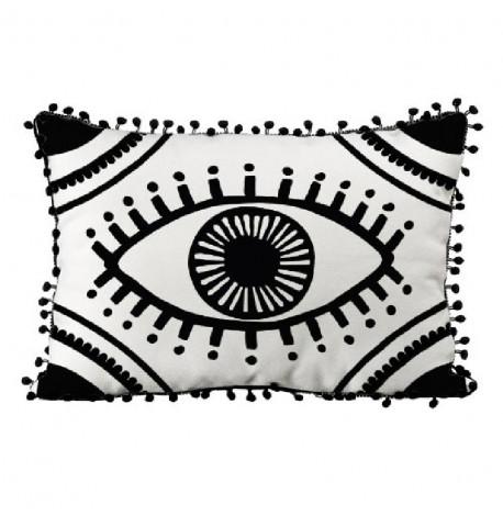 Подушка с помпонами "Глаз", 45х32 см