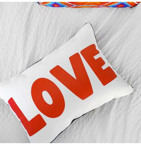 Подушка Love red letters, 45х32 см