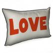 Подушка Love red letters, 45х32 см