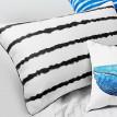 Подушка "Черные полосы на белом фоне", 45х32 см