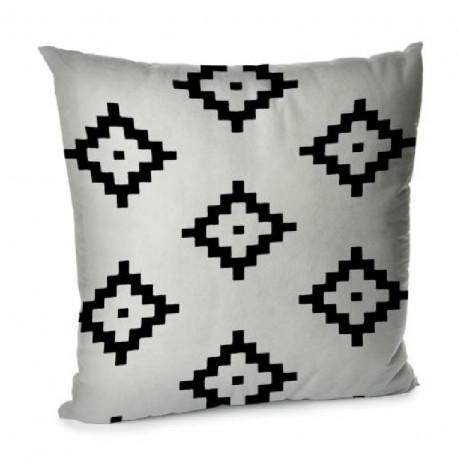 Подушка "Чорні геометричні ромби на білому тлі", 45х45 см