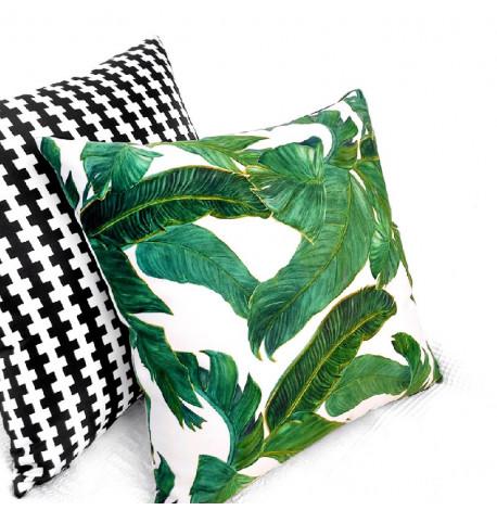 Подушка "Тропические листья", 45х45 см