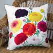 Подушка "Яскраві різнокольорові квіти", 45х45 см