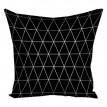 Подушка "Черные треугольники", 40х40 см