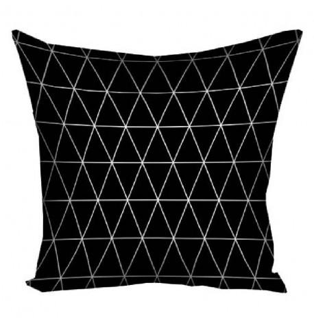 Подушка "Черные треугольники", 40х40 см
