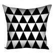 Подушка "Чорні та білий трикутники", 40х40 см