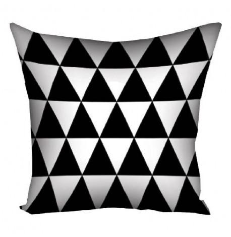 Подушка "Чорні та білий трикутники", 40х40 см