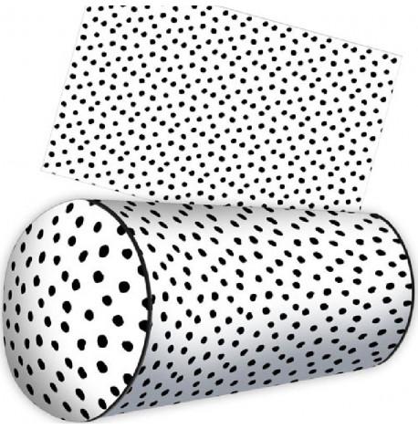 Подушка-валик "Черный горошек"