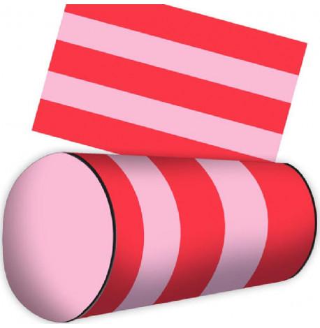 Подушка-валик "Морковно-розовые полосы"