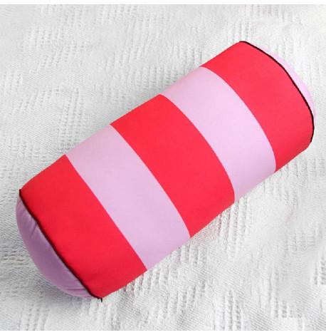 Подушка-валик "Морковно-розовые полосы"