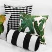 Подушка-валик "Бело-черные полосы"