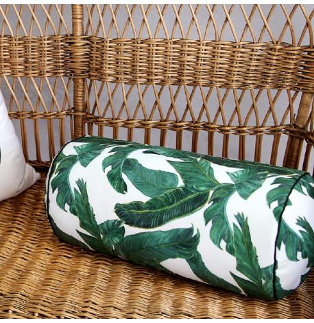 Подушка-валик "Тропічні листя"