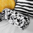 Подушка-валик "Черные пятна на белом фоне"