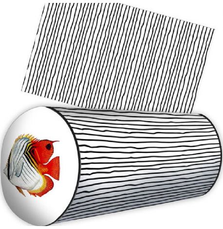 Подушка-валик "Красно-голубая аквариумная рыбка"