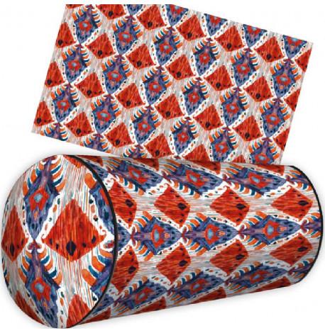 Подушка-валик "Красно-синий этно орнамент"