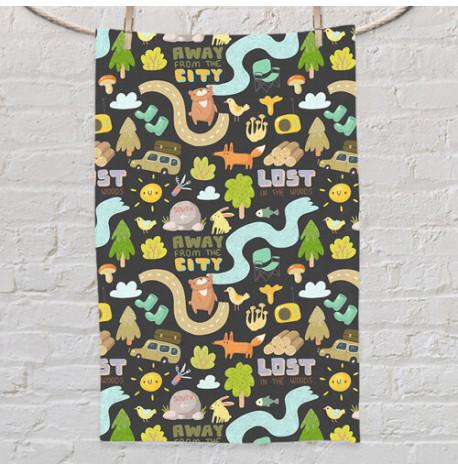 Полотенце с детским рисунком Away from the city