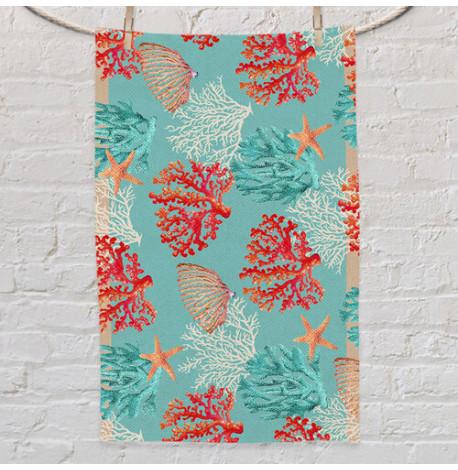 Полотенце с принтом "Кораллы"
