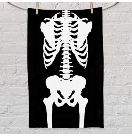 Полотенце с принтом "Скелет"