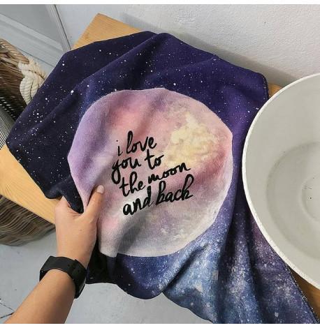 Полотенце с принтом I love you to the moon and back