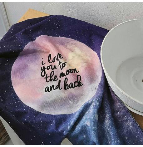Полотенце с принтом I love you to the moon and back