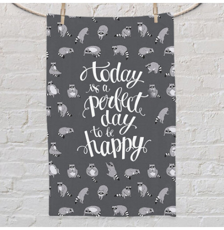 Полотенце с принтом Today is a perfect day to be happy
