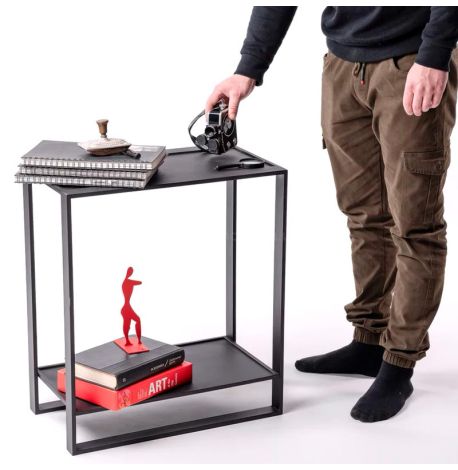 Металлический консольный столик (черный)