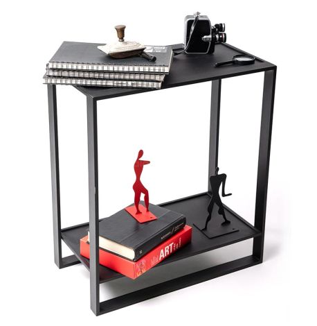 Металлический консольный столик (черный)