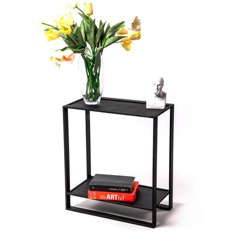 Металлический консольный столик (черный)
