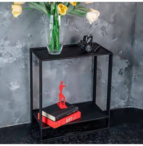 Металлический консольный столик (черный)