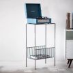 Минималистичный консольный столик с корзиной (металл)