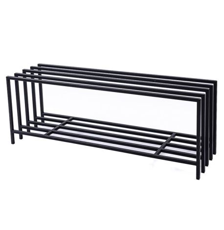 Металлическая подставка для обуви 5-ти рамная (черная)