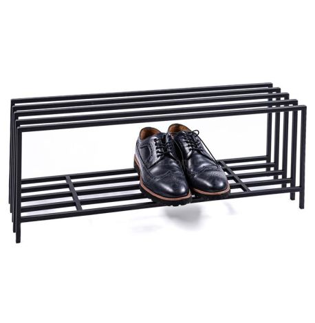 Металлическая подставка для обуви 5-ти рамная (черная)