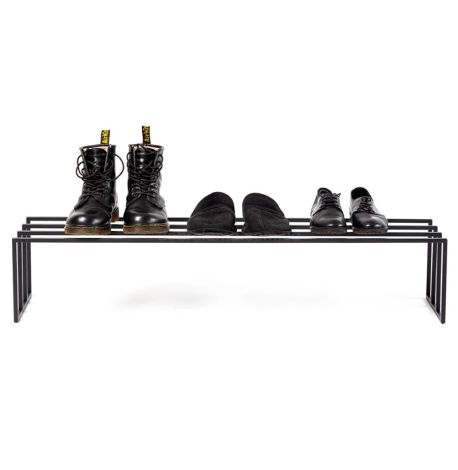 Металлическая подставка для обуви (черная)