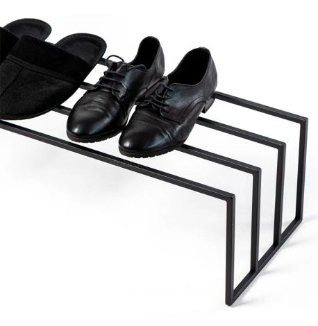 Металлическая подставка для обуви (черная)