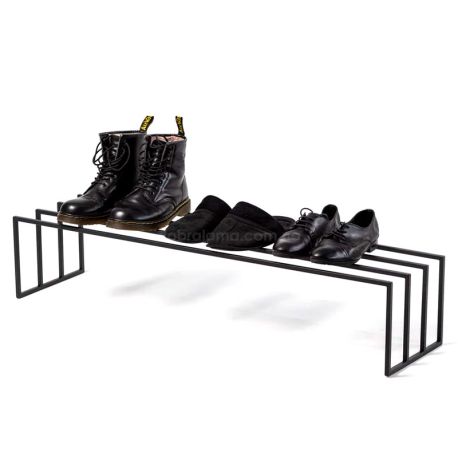 Металлическая подставка для обуви (черная)