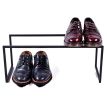 Металлическая подставка для обуви двойная (черная)